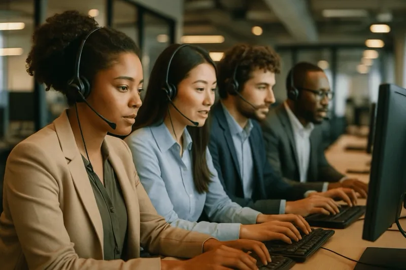 Télésecrétaires Telib Plus assurant l'accueil téléphonique et les transferts d'appels